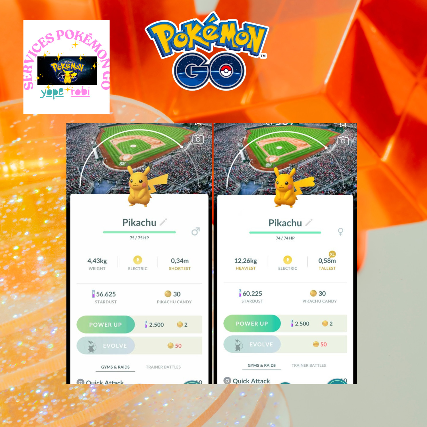 Pokémon Go❀❀Shiny Pikachu Washington Nationals Background Baseball -Tr❀de or PTC