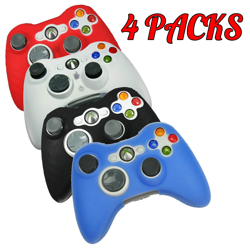 4PCS Silicone Rubber Gel Grip Case Skin Cover for Xbox 360 Controller Xmas Gift