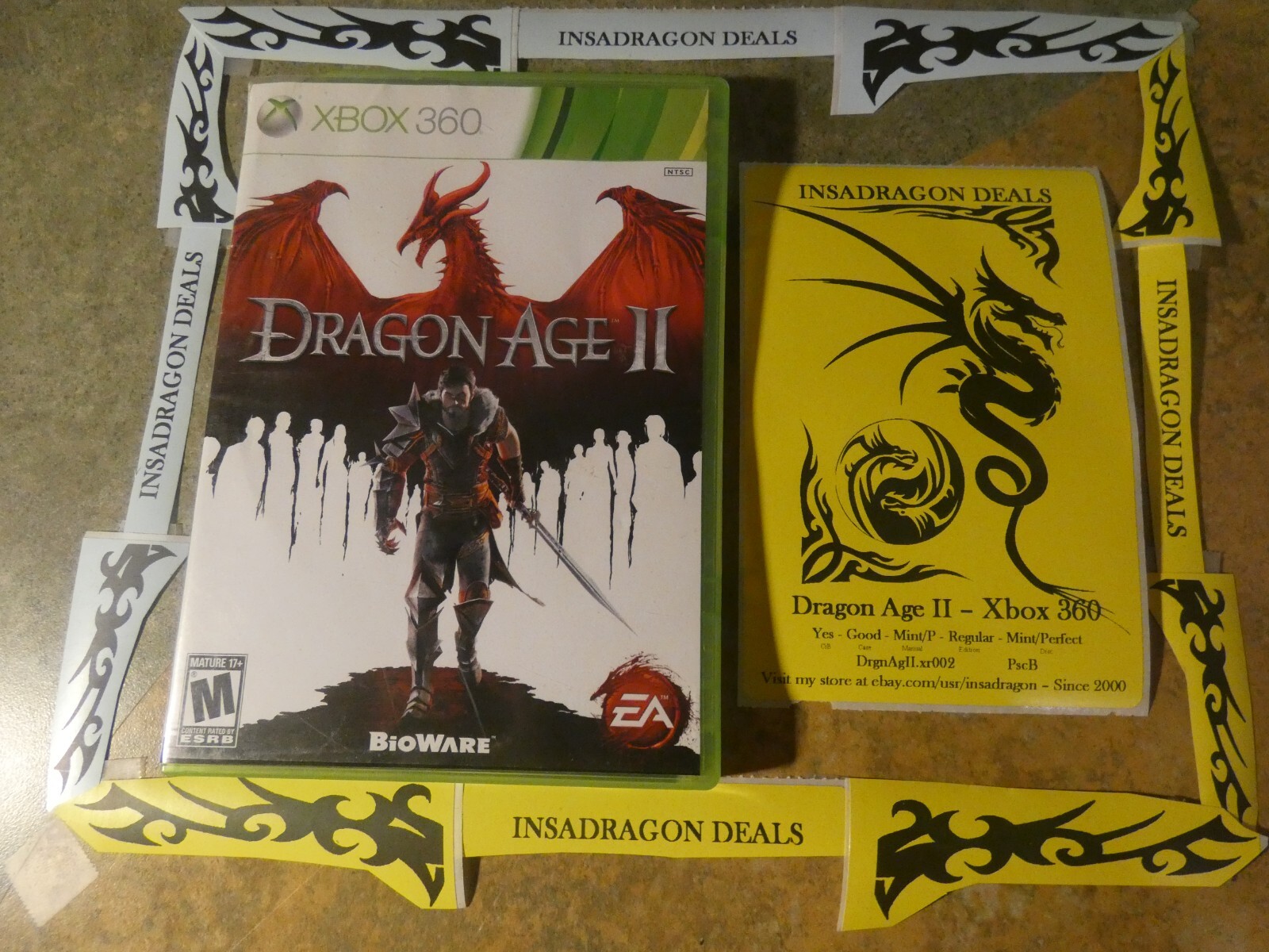 Dragon Age II (2 Xbox 360 2011) Disc is in Mint/Perfect & CiB Complete* – Tested