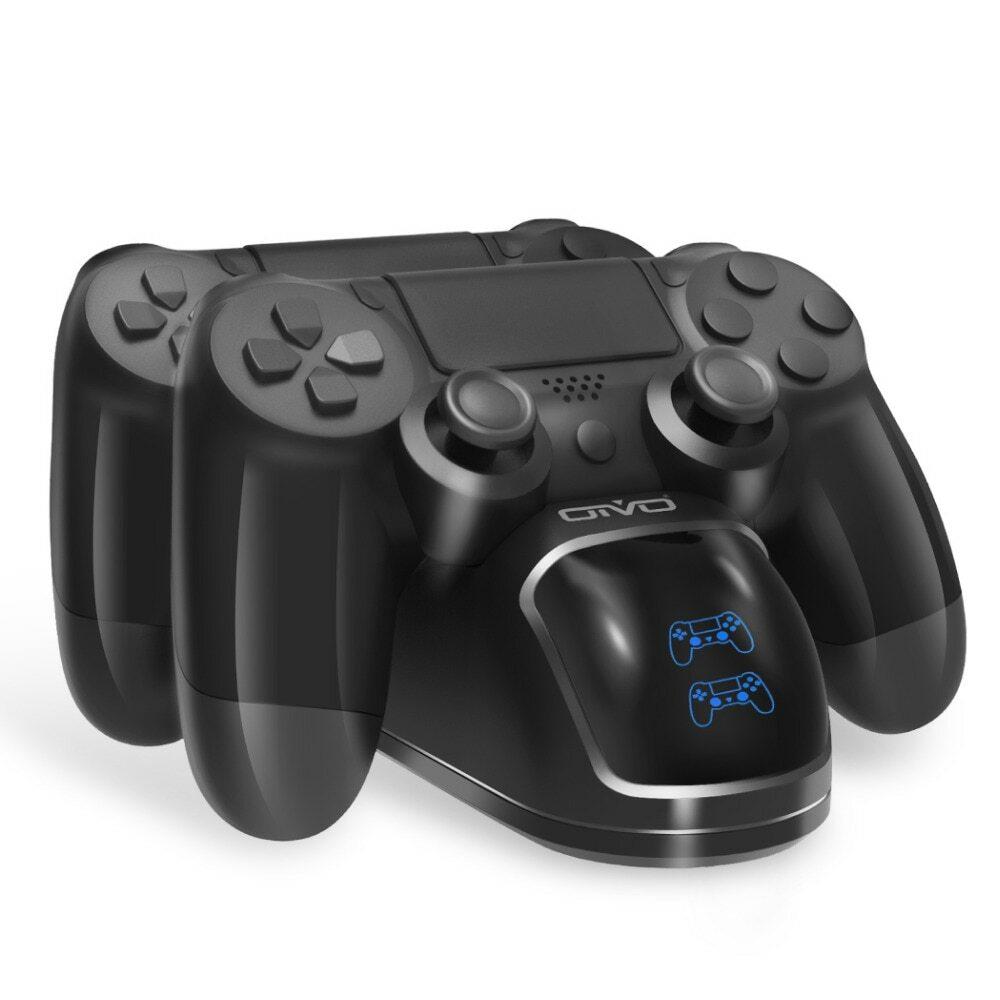 Controller For PS4 Charging Dual Charger Stand with Status Display Screen