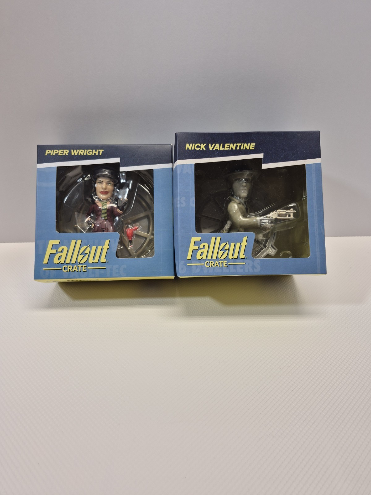 Fallout Crate Lot Nick Valentine & Piper Wright Figures NIB Loot Crate Bethesda