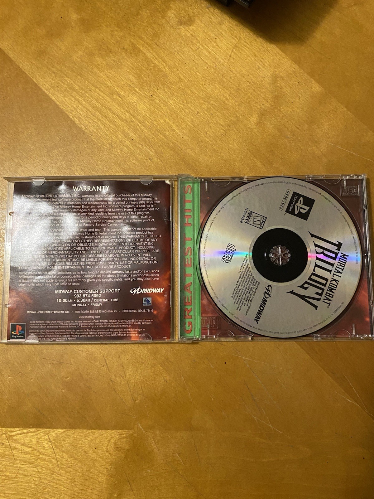 Mortal Kombat Trilogy (PlayStation 1, 1996) PS1 MK