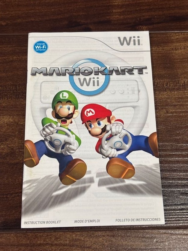 Mario Kart Cart Racing Nintendo Wii Instruction Manual Only