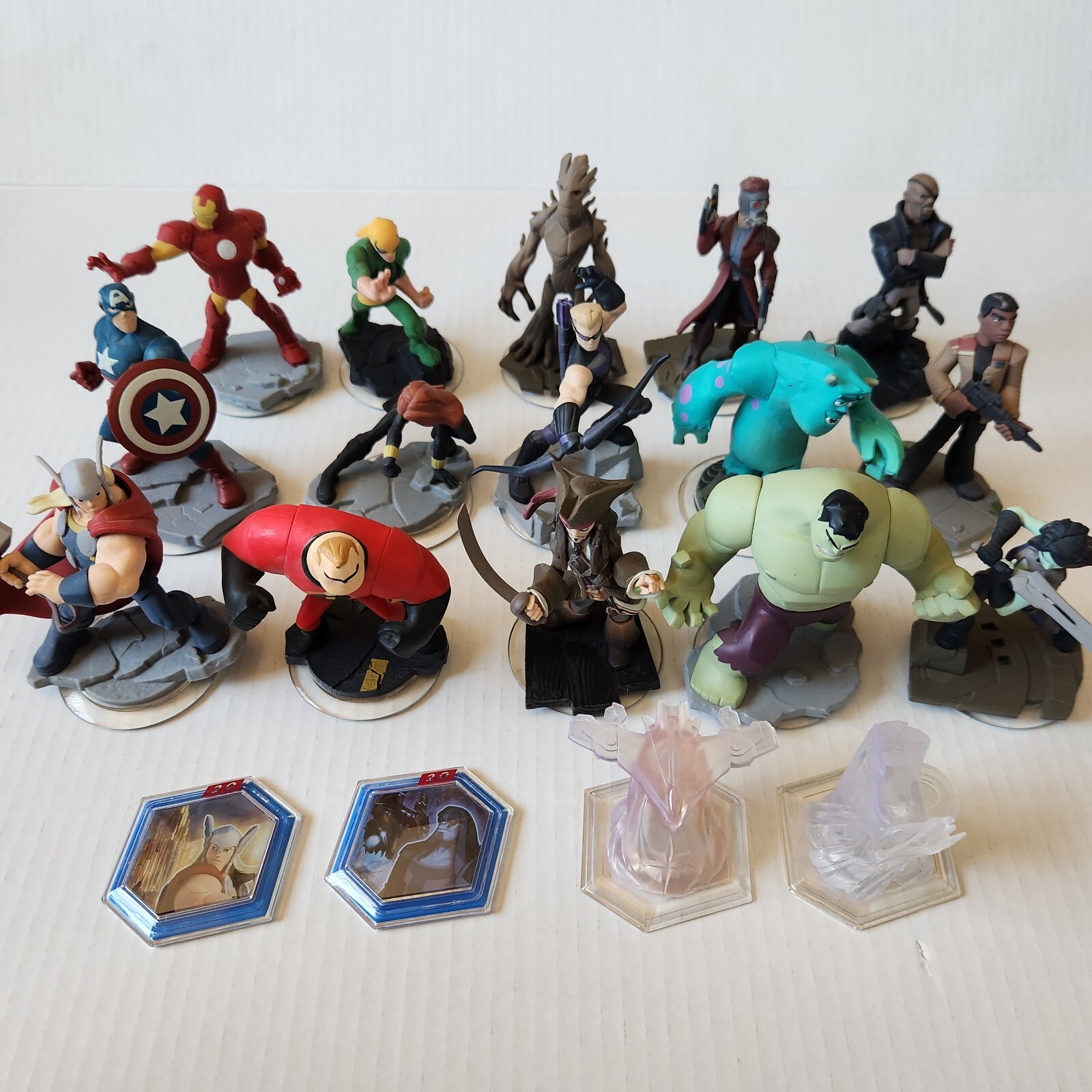 Lot of 15 Disney Infinity Figures Bundle Marvel Avengers and Disney Universe