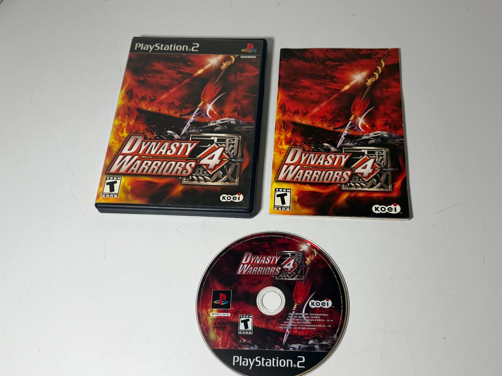 Dynasty Warriors 4 (Sony PlayStation 2, 2003) CIB Tested WORKING !!!!