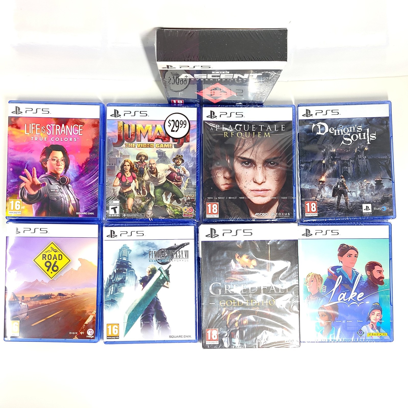 9 x Bundle PS5 PlayStation 5 Ascent Greedfall Lake Final Fantasy CIB Sealed