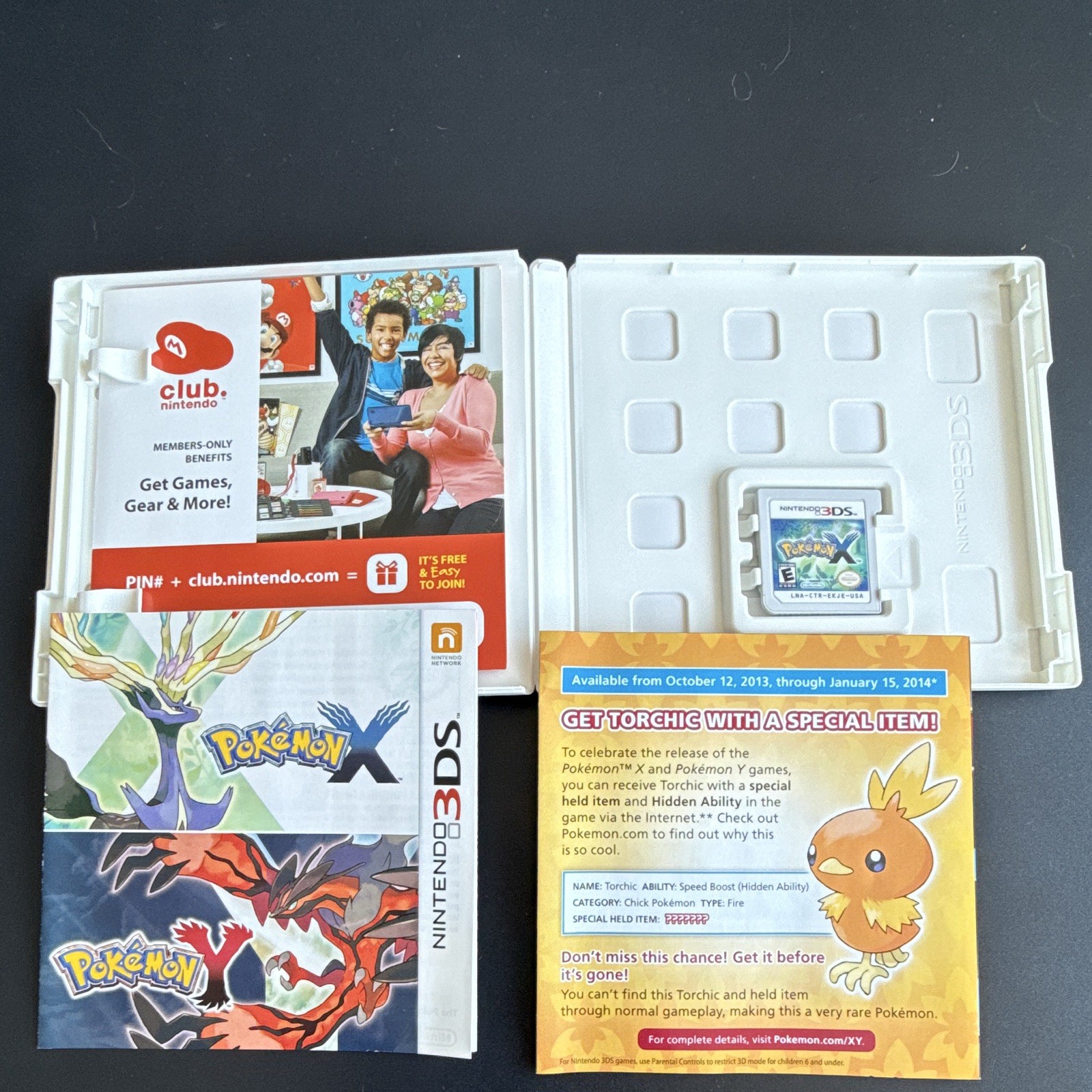 Nintendo Pokémon X (Nintendo 3DS) Complete w/ Inserts E NTSC-U/C 2013 Online MP