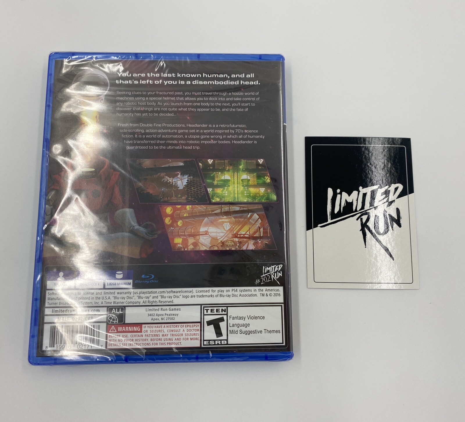 NEW Head lander + Card PS4 Limited Run LRG Adult Swim Games PlayStation 4