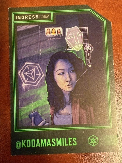 Ingress Koda Smiles Medal Card Niantic [UNREDEEMED]
