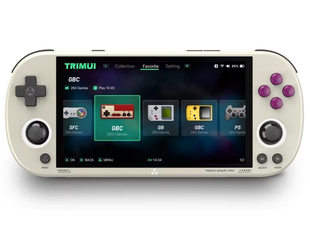 Trimui Smart Pro Handheld Game Console 4.96” IPS Screen Linux System 64GB Grey