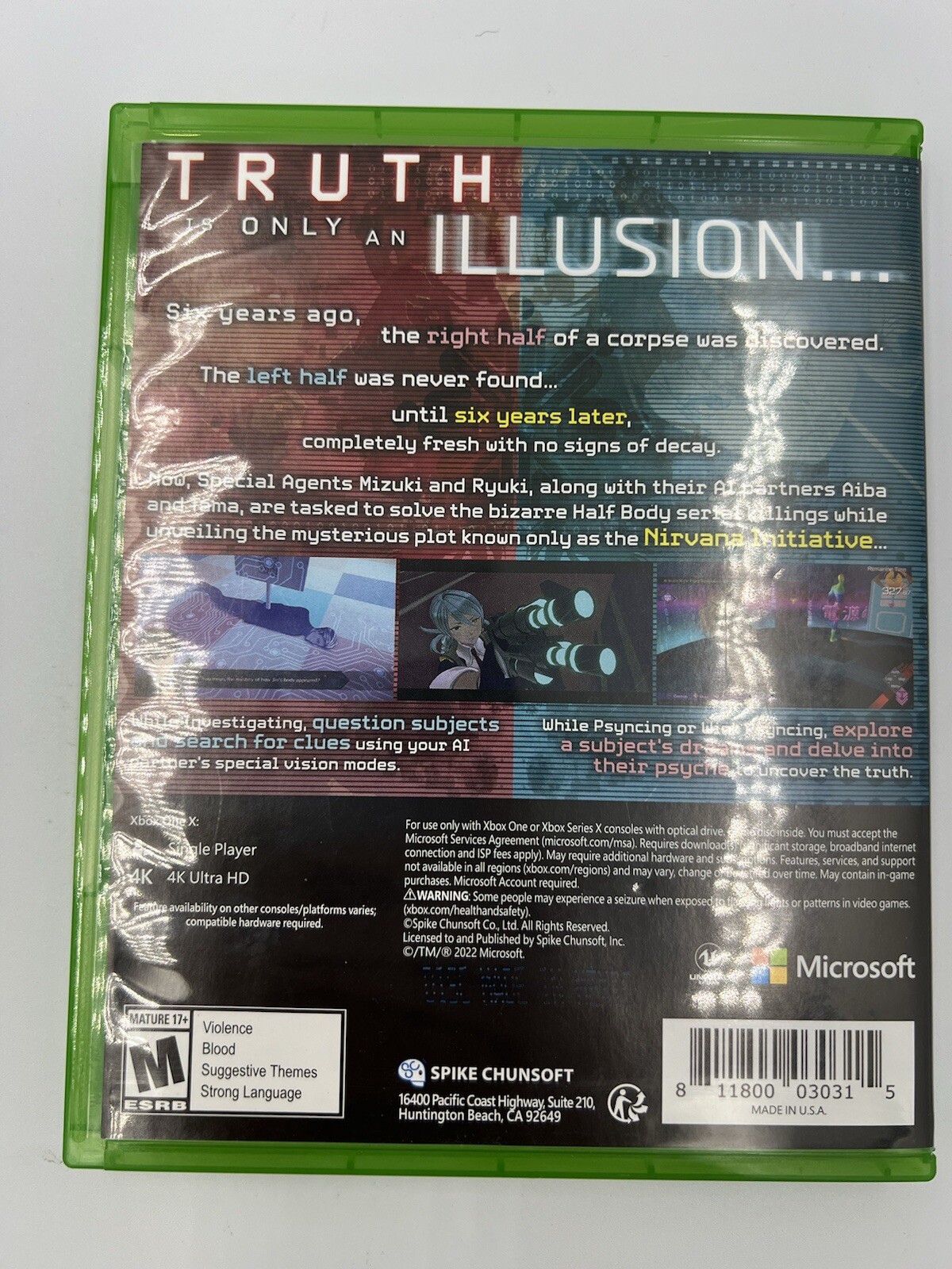 AI The Somnium Files nirvanA Initiative Microsoft Xbox One Spike Chunsoft Game