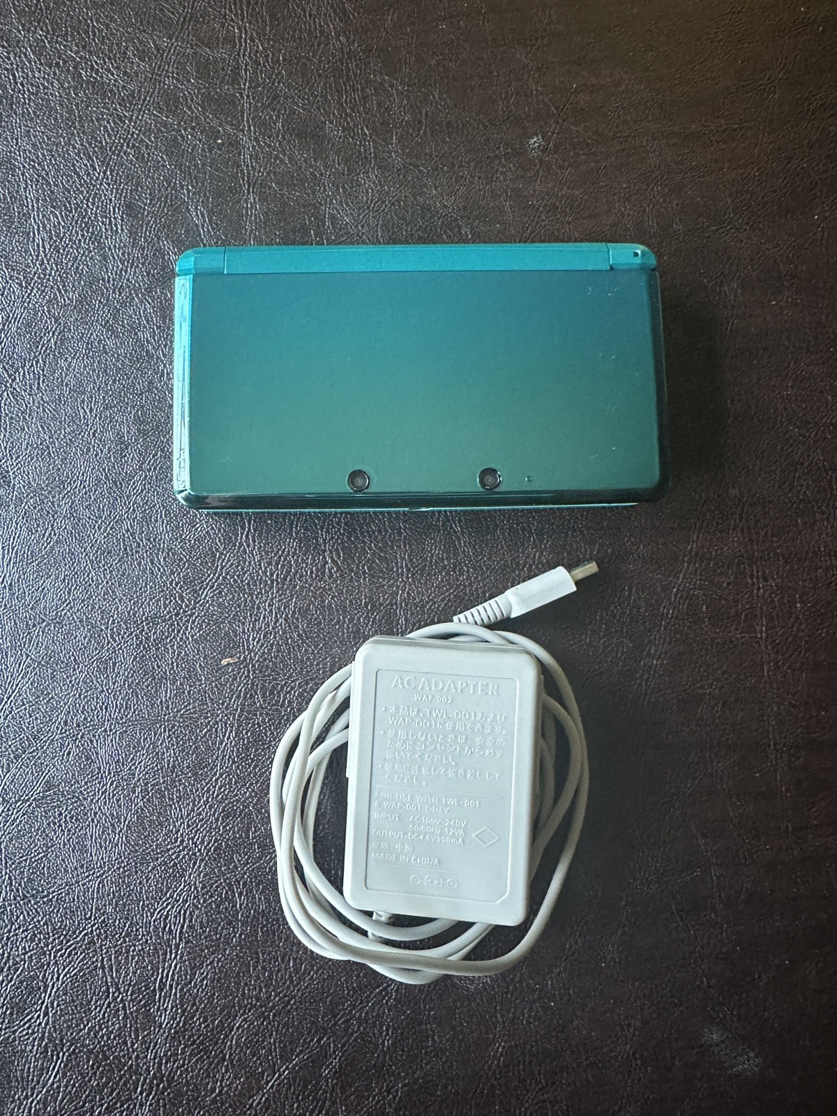 Nintendo 3DS Aqua Blue Tested & Working With Charger
