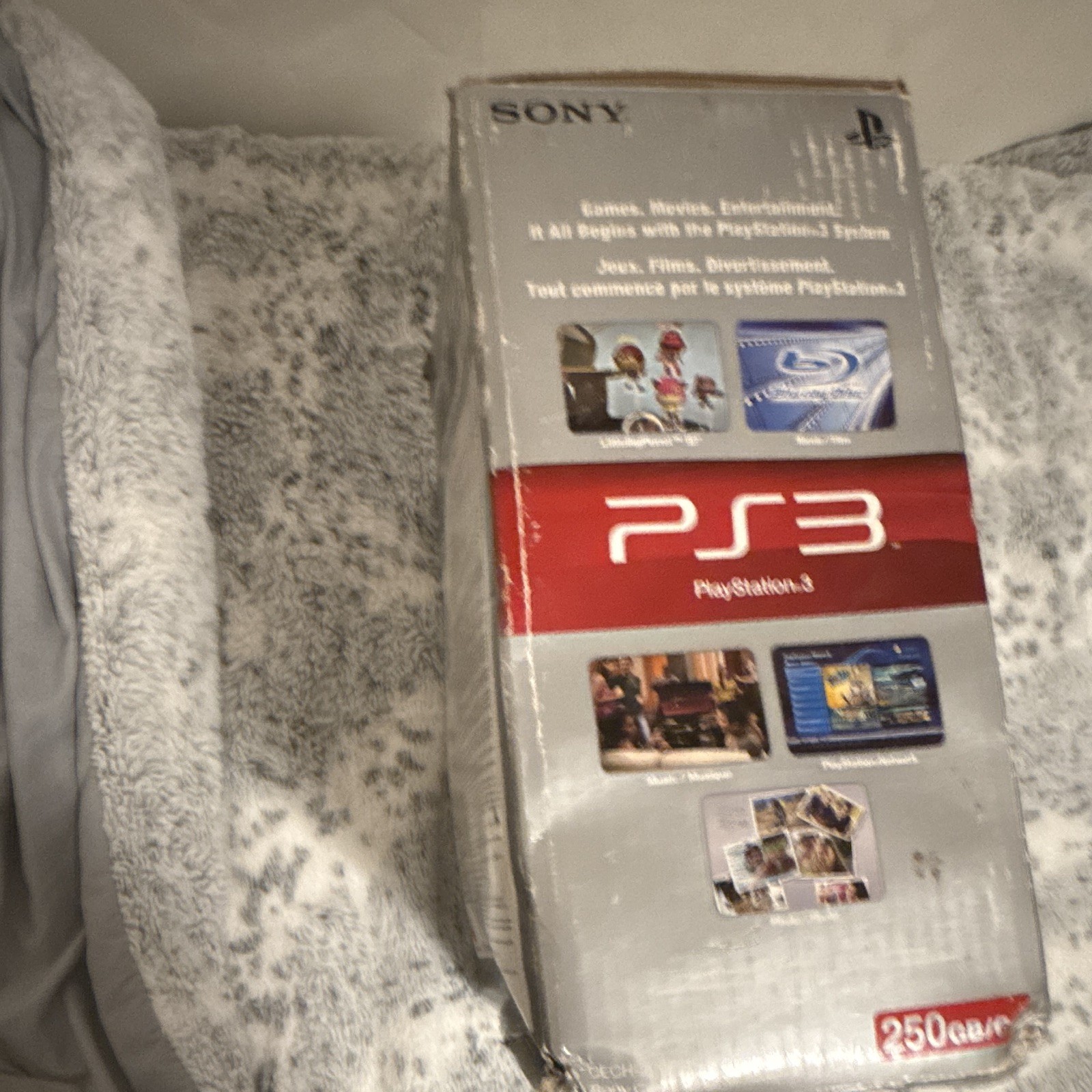 Sony PS3 Slim 250GB Black Console w/ 1 Controller, Cables, NFS Shift 2