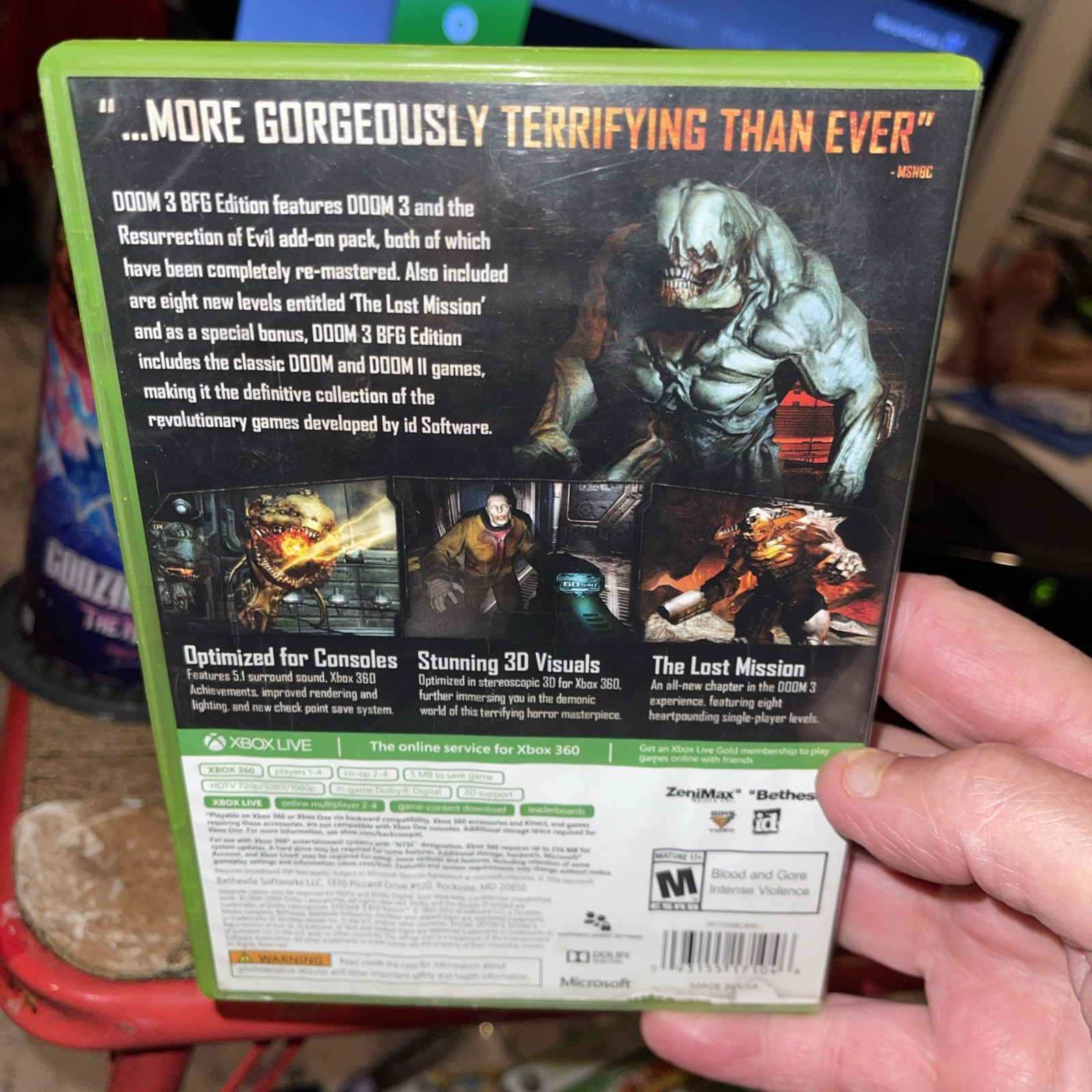 Doom 3: BFG Edition (Xbox One & Xbox 360, 2012) TestedWorking Free Ship