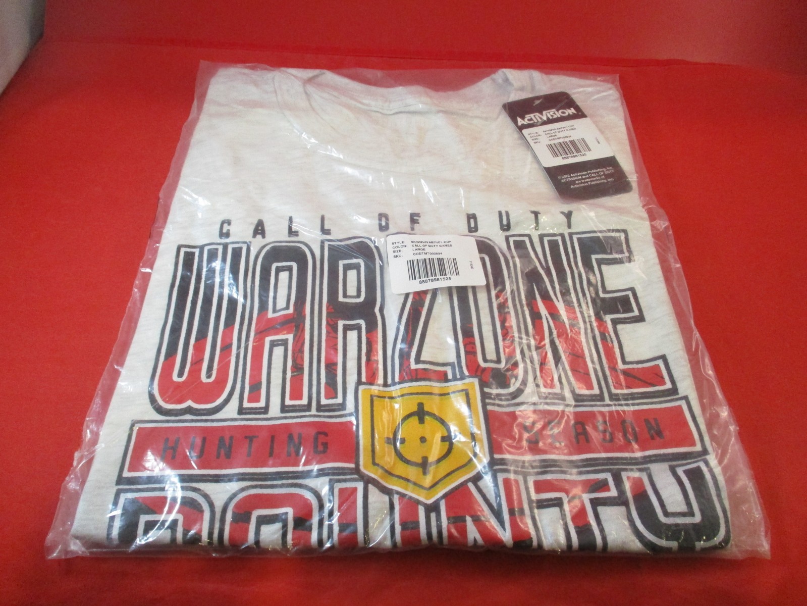 Call Of Duty Warzone Bounty Hunters Activision Promo White T-Shirt Men’s L *NEW*