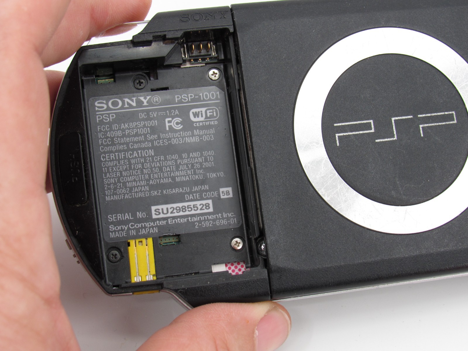 Black PSP 1001 w/ Battery 8 GB Card SD Card Adapter Phantasy Star Game Tested