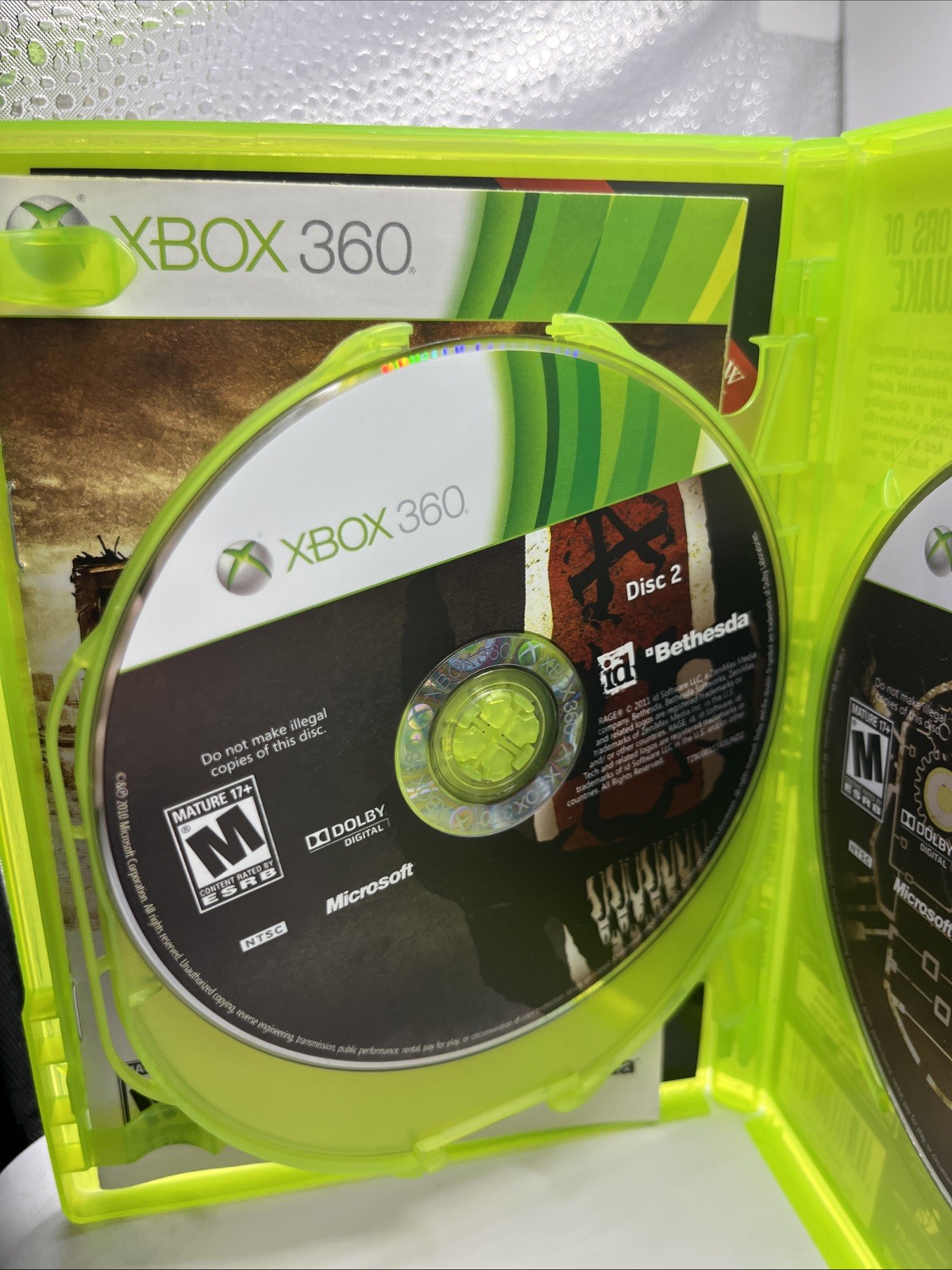 Rage (Microsoft Xbox 360, 2011) Complete with Manual CIB