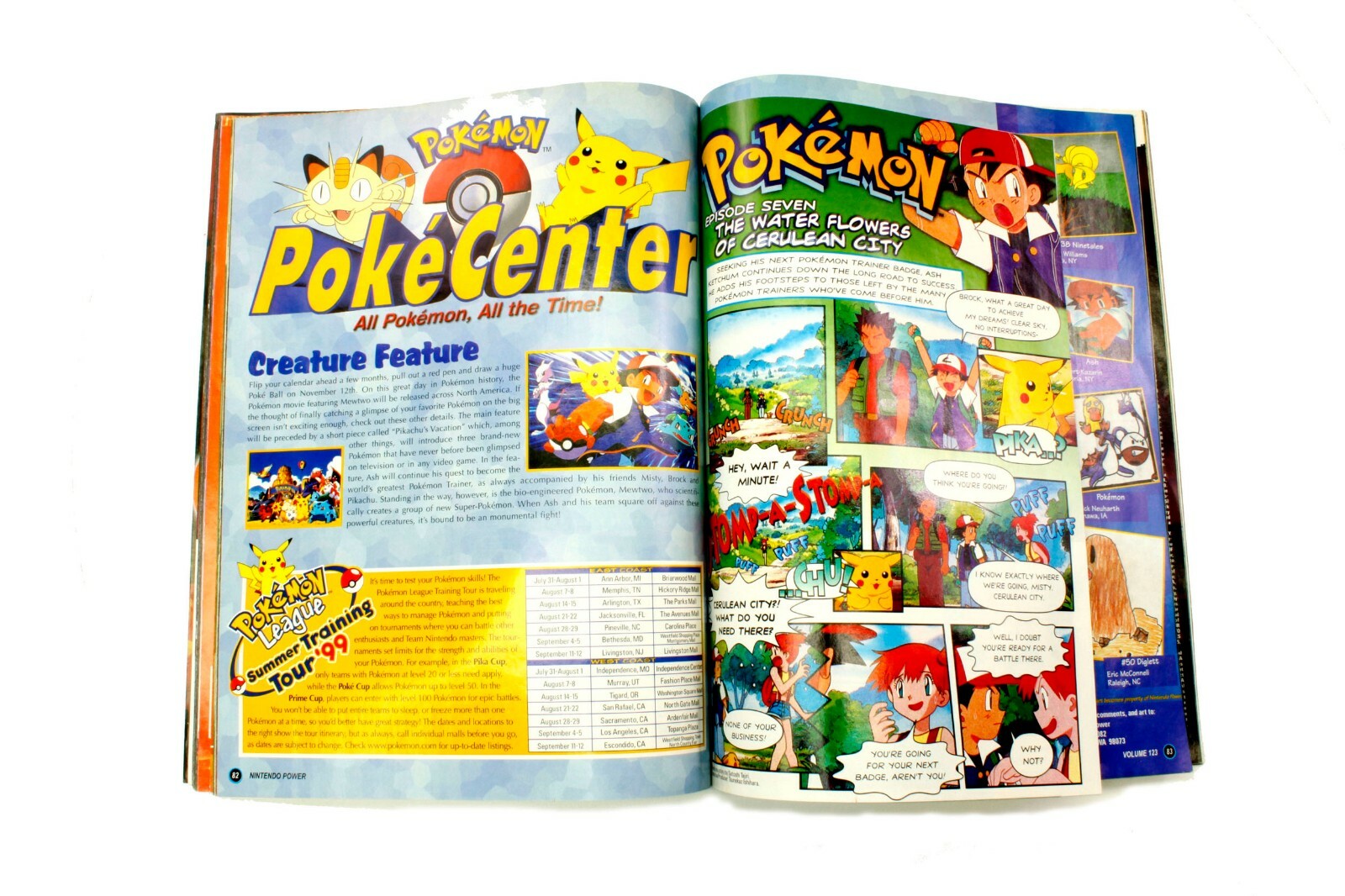 Nintendo Power Magazine Vol 123 w POSTER ALBUM COMIC Hyrbrid Heaven AUG 1999