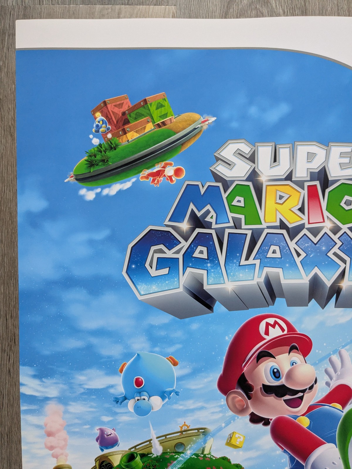 Authentic Super Mario Galaxy 2 Nintendo Wii Video Game Promo Poster 22 x 28 RARE