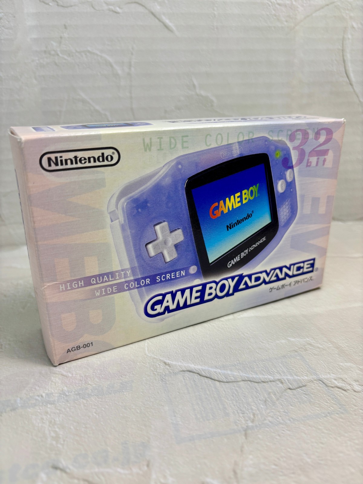 Nintendo Game Boy Advance GBA Milky Blue Console Box Manual Tested JP Import