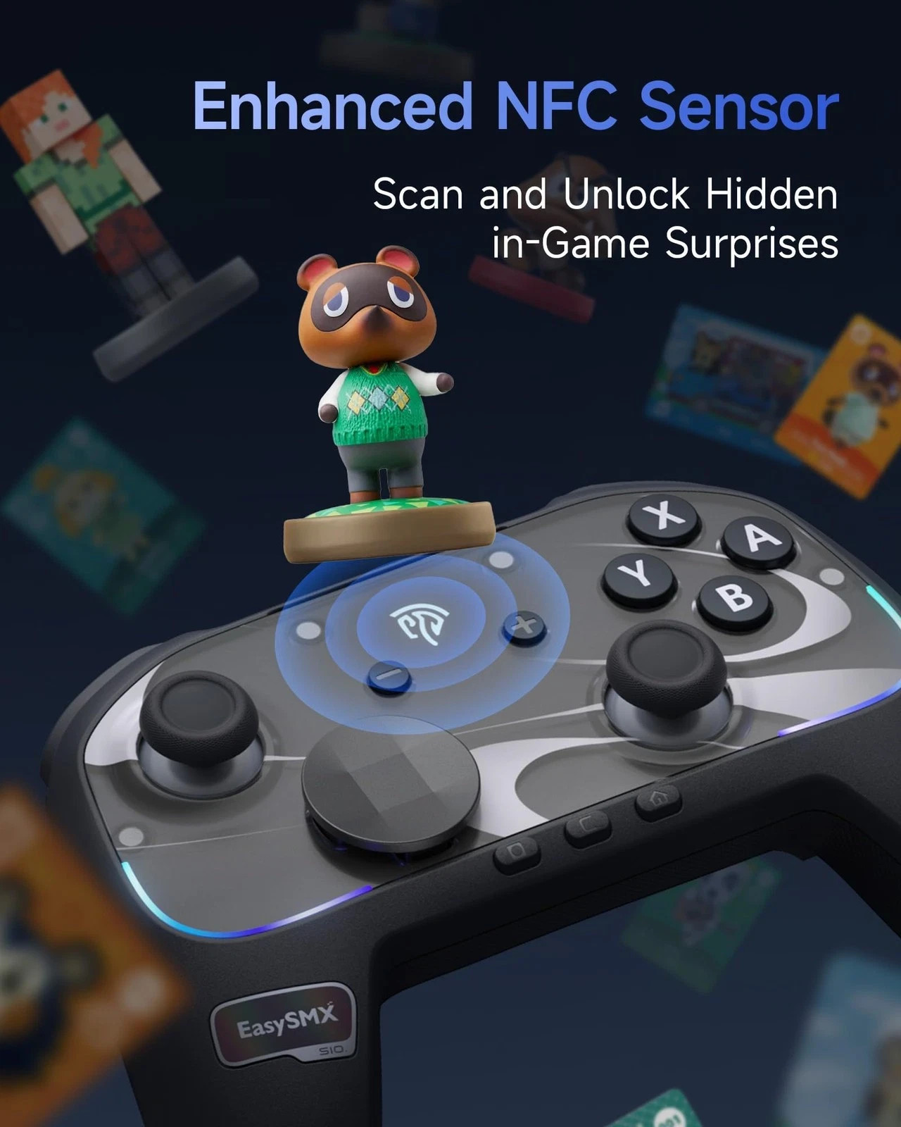 EasySMX S10 Controller for Switch 2/Switch/PC/Android/IOS Black – Brand New