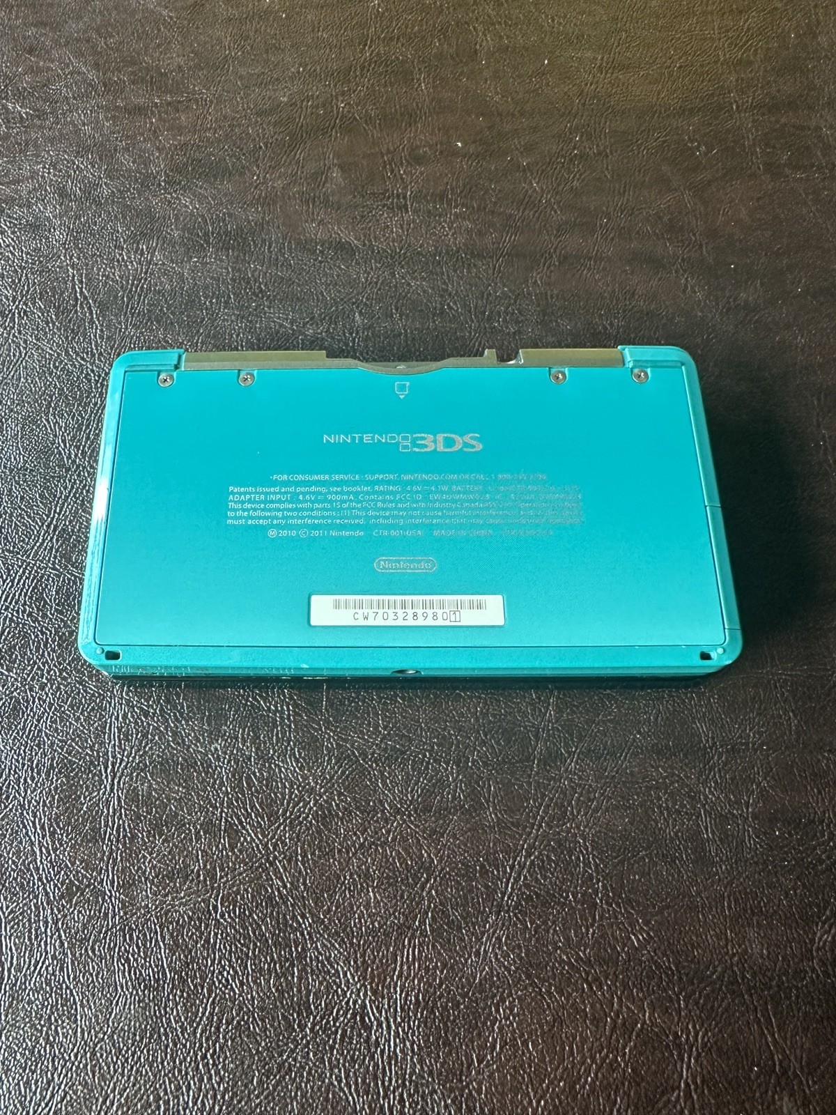 Nintendo 3DS Aqua Blue Tested & Working With Charger