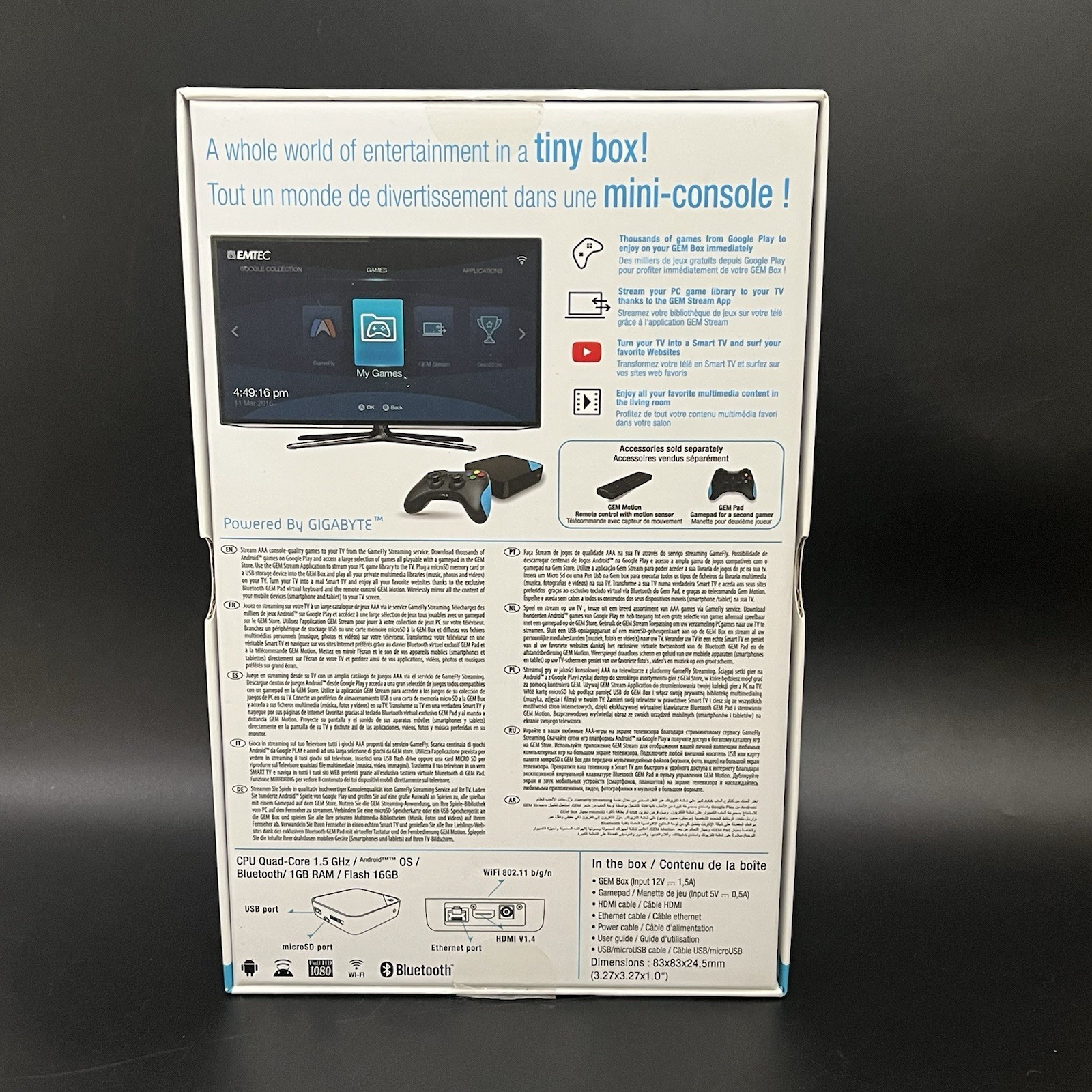 EMTEC Gem Box Android Game Console – New Open Box
