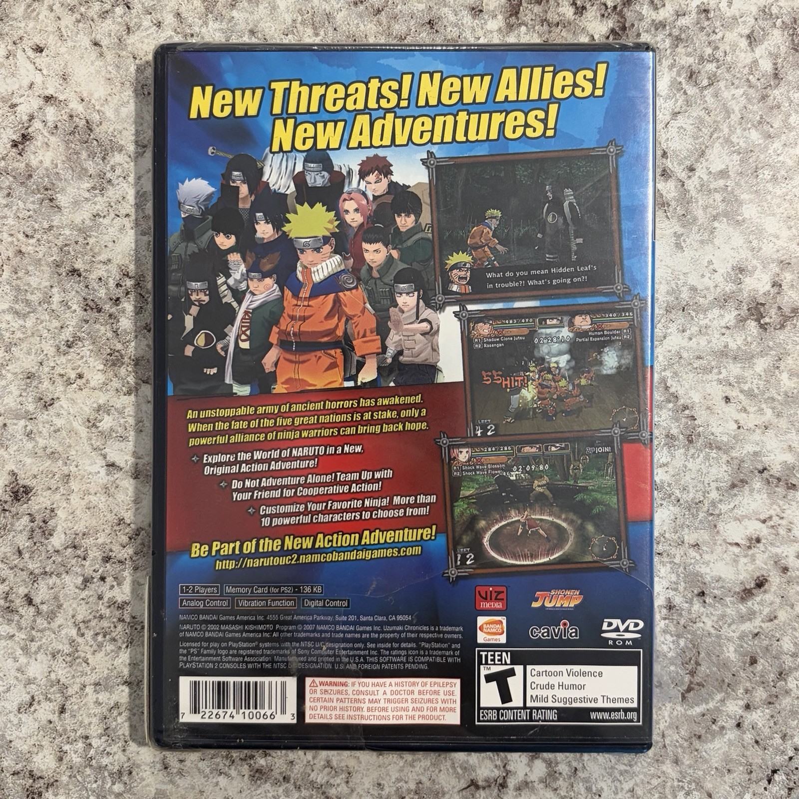 Naruto Uzumaki Chronicles 2 Sony PlayStation 2 PS2 New Sealed Ripped Plastic