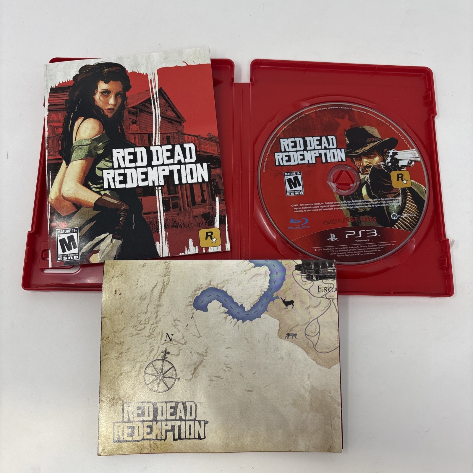 Red Dead Redemption Game of the Year Edition (PS3,2011) Map And Manual Included