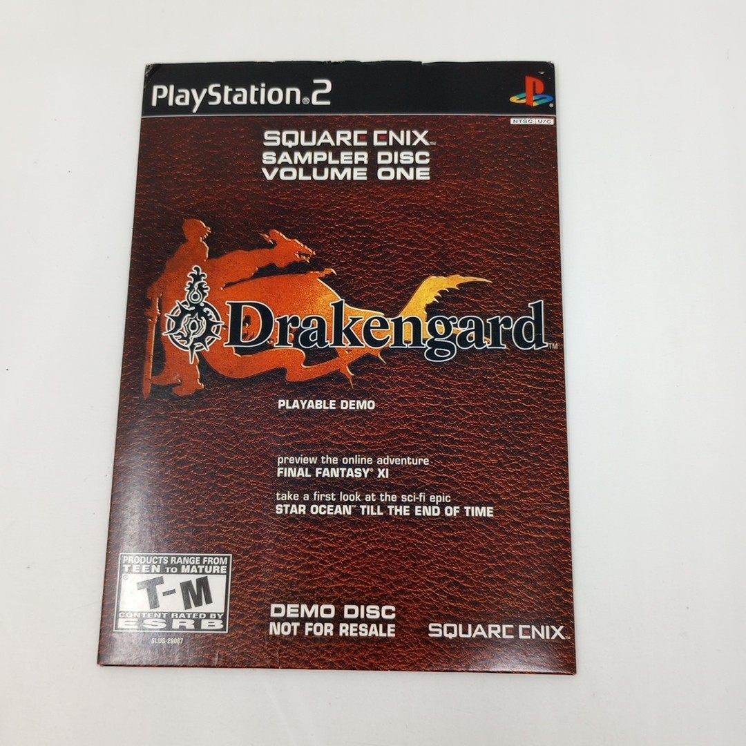 Drakengard (Playstation 2) PS2 Square Enix Sampler Demo Disc & Sleeve