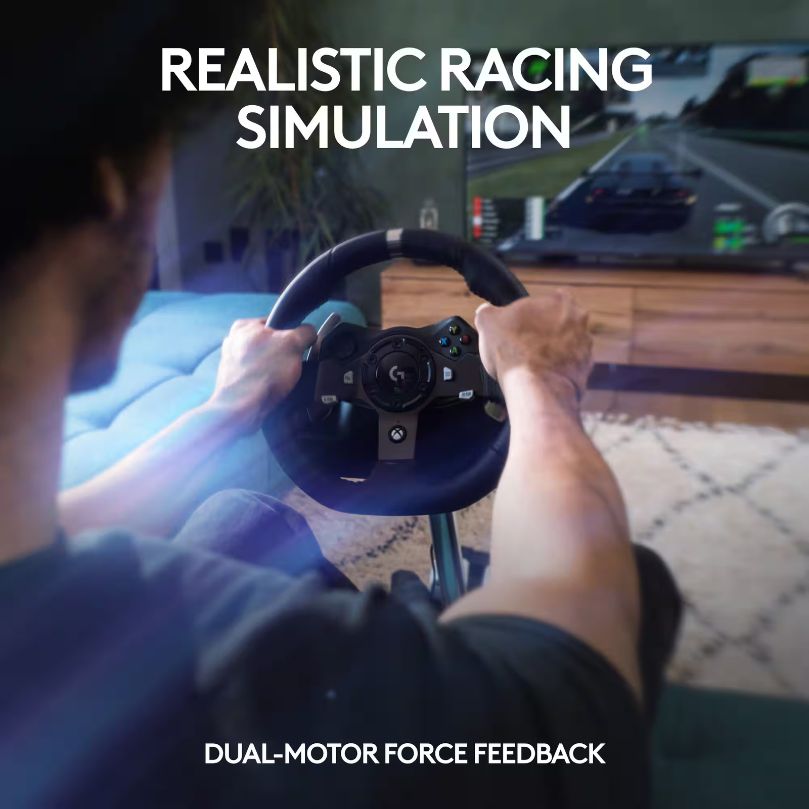 Logitech – G923 Racing Wheel and Pedals for PS5, PS4 and PC – Black