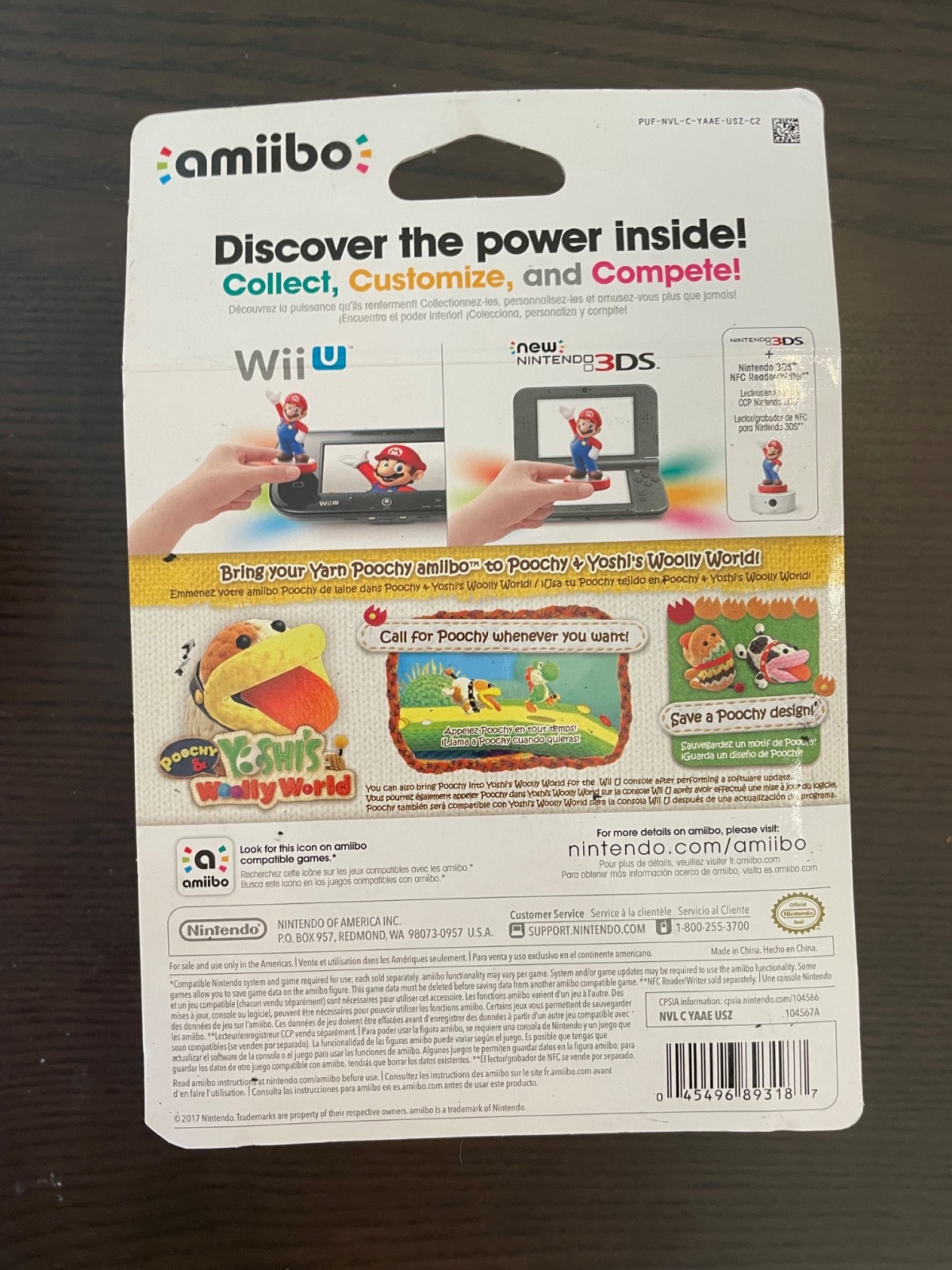 Nintendo Amiibo Poochy Yarn Yoshi’s Woolly World NEW Factory Sealed NIB