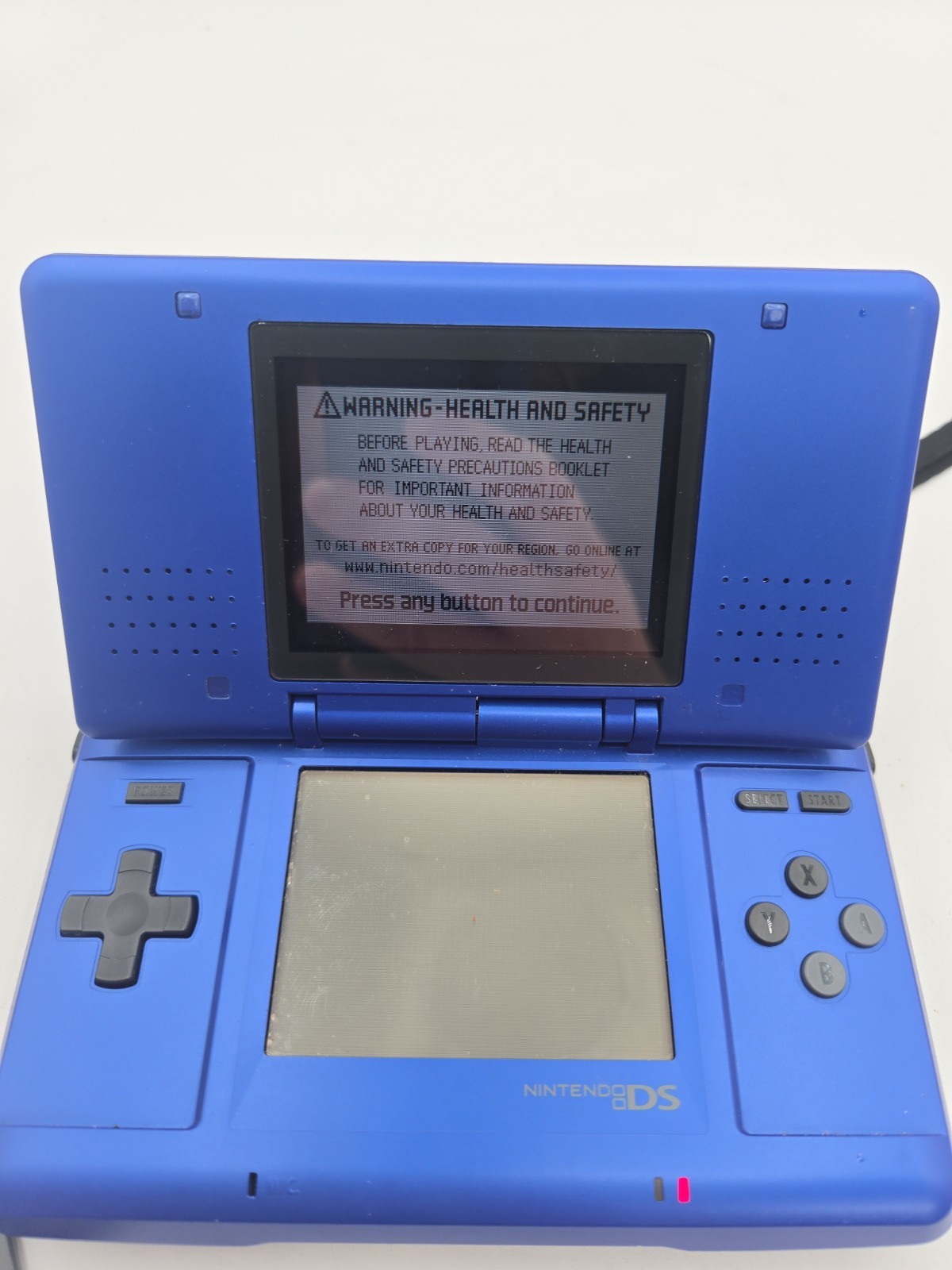Nintendo DS Model NTR-001 Cobalt Blue Tested Working Console Charger Games Minty