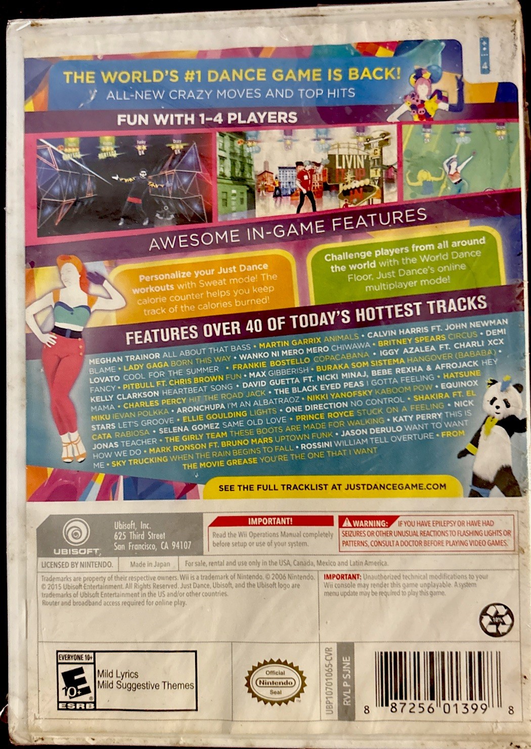 Just Dance 2016 (Nintendo Wii, 2015) Shrinkwrap Has Been Ripped, Still New