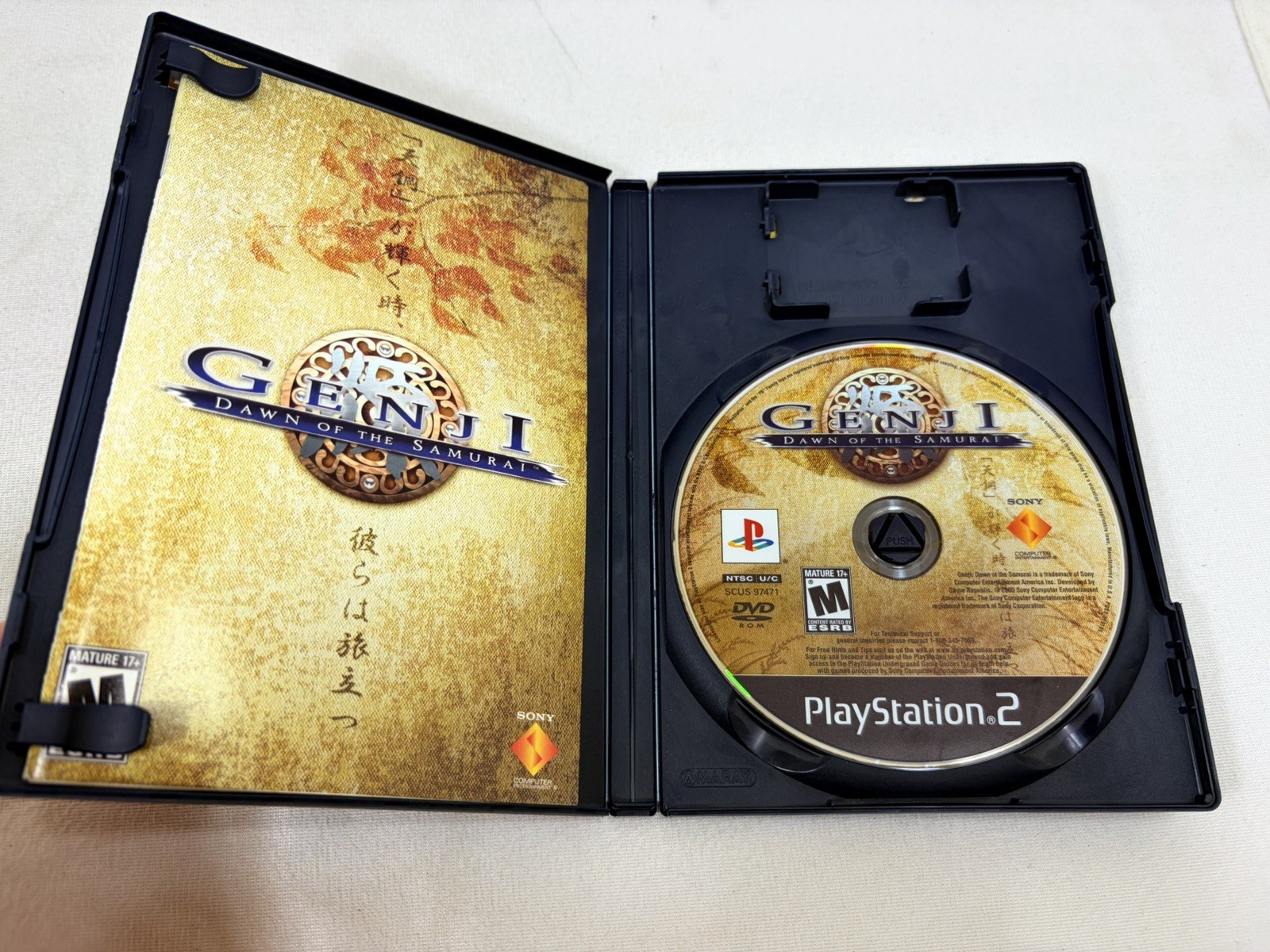 Genji: Dawn of the Samurai (Sony PlayStation 2, 2005) PS2 CIB Reg Card Tested