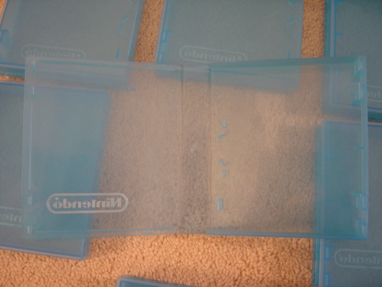 Lot of 10 Blue Nintendo Entertainment System OEM NES Clamshell Cases video games
