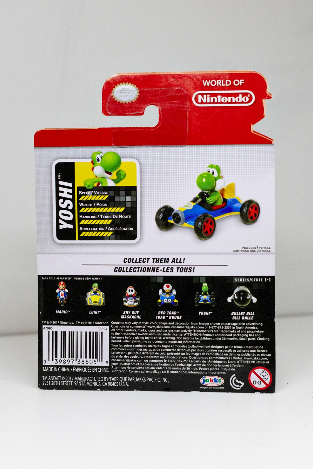 Mario Kart 8 World of Nintendo Jakks Pacific YOSHI Racer Figure 2017 Series 1-1