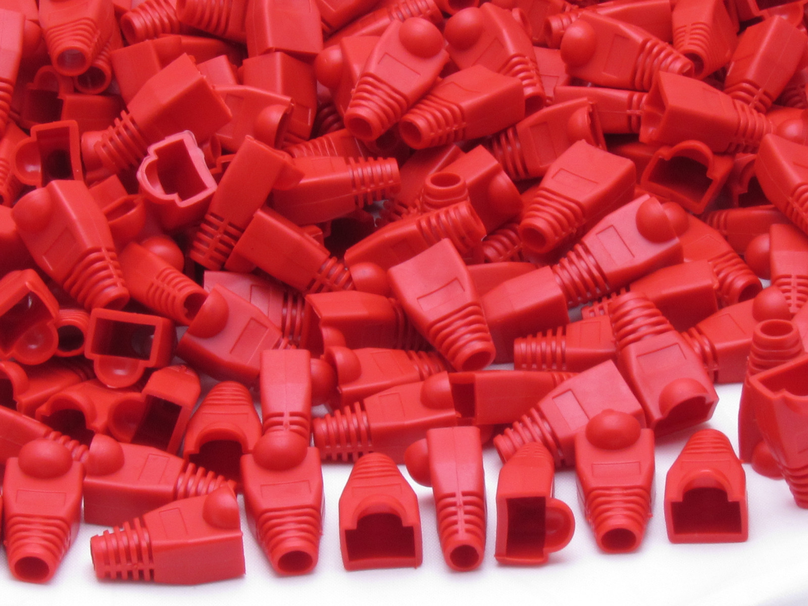Lot 50 x Red Plug End Cap Boot Cable CAT5 CAT5E CAT6 RJ45 8P8C Connector Modular