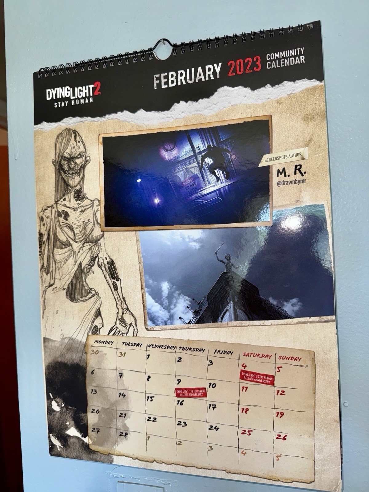 RARE Dying Light 2 Official 2023 Community Calendar Techland Press Kit