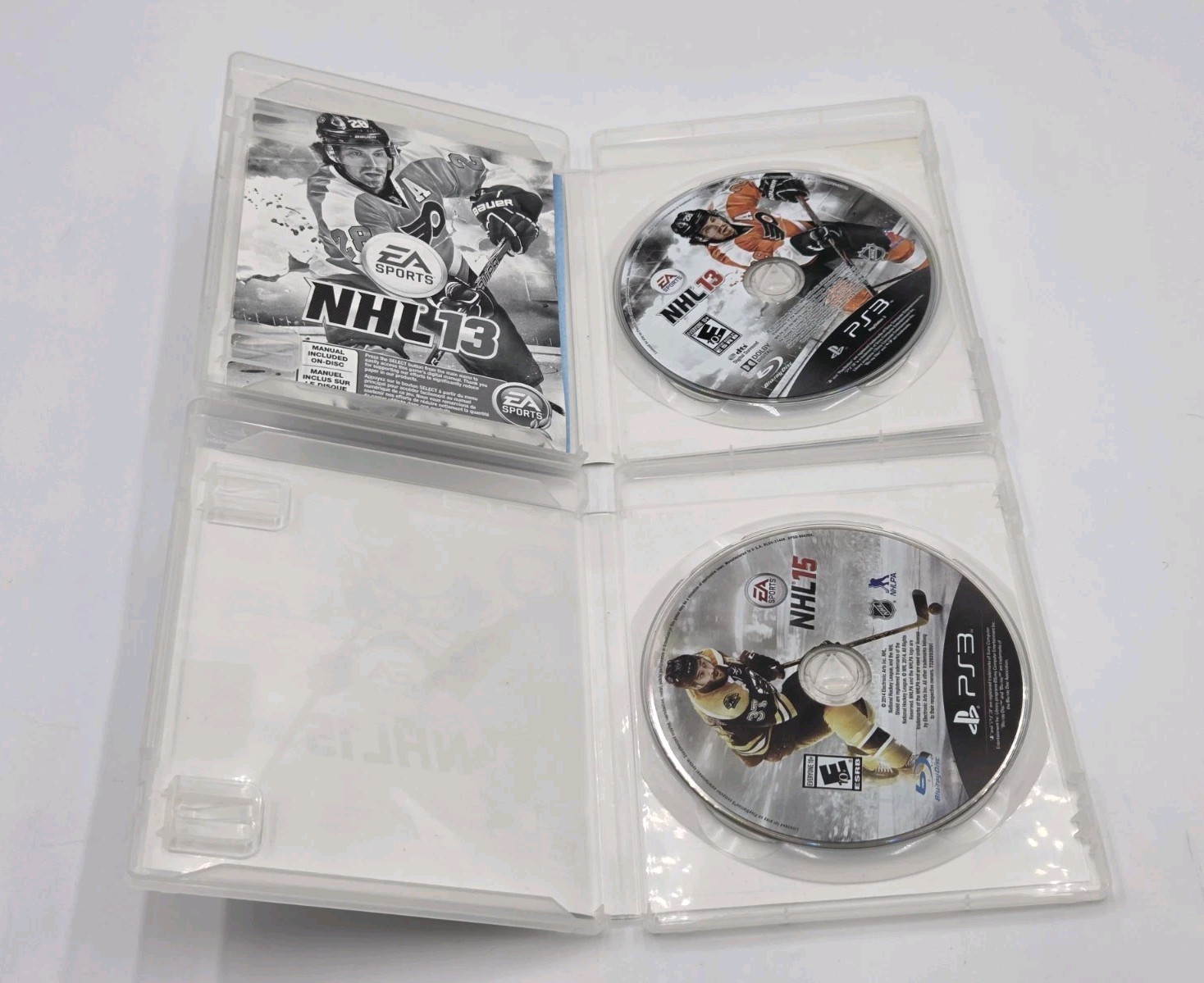 NHL 13 & NHL 15 EA Sports Sony PlayStation 3 (PS3) Video Game Lot Of 2