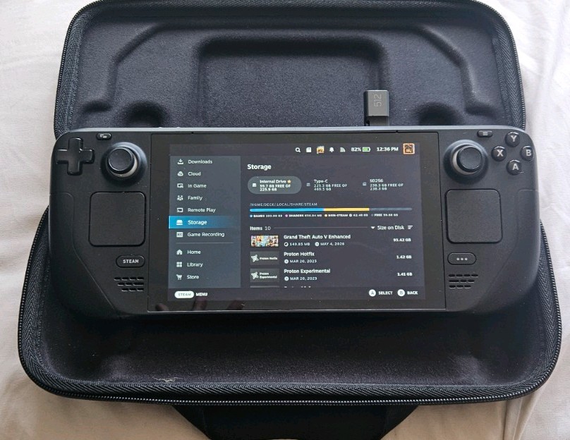 Valve Steam Deck 256GB Handheld System USB-C Black w/ Carrying Case