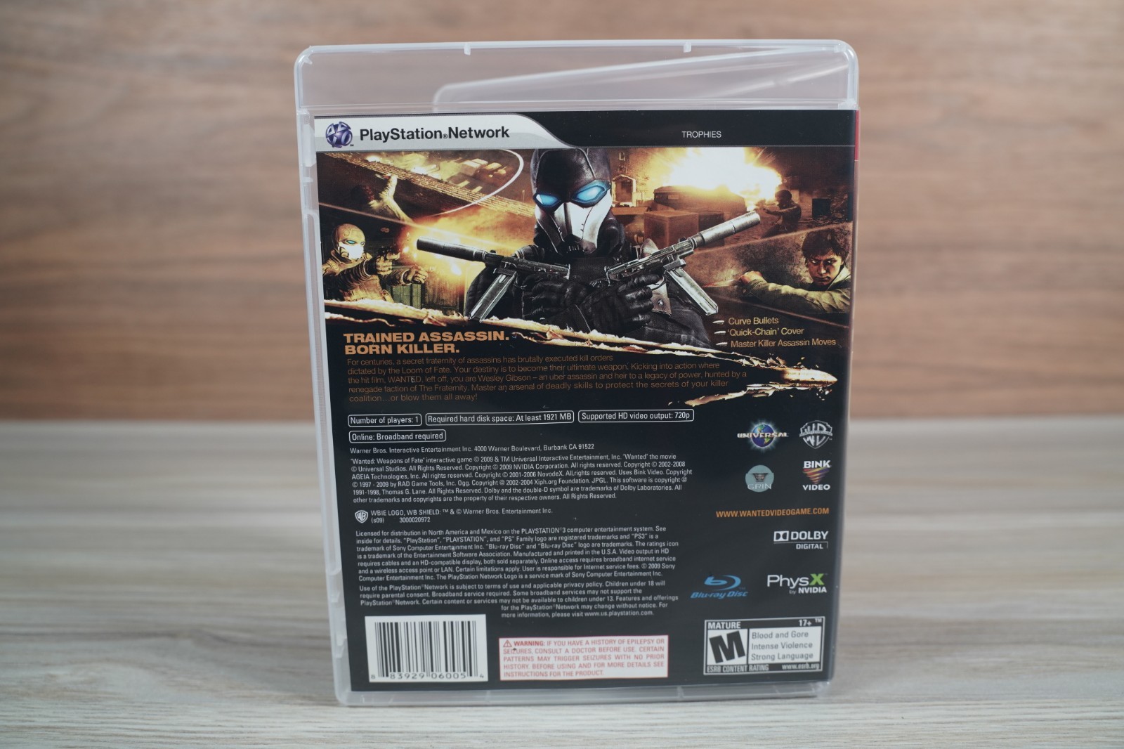 Wanted: Weapons of Fate (Sony PlayStation 3) PS3 *NO MANUAL*