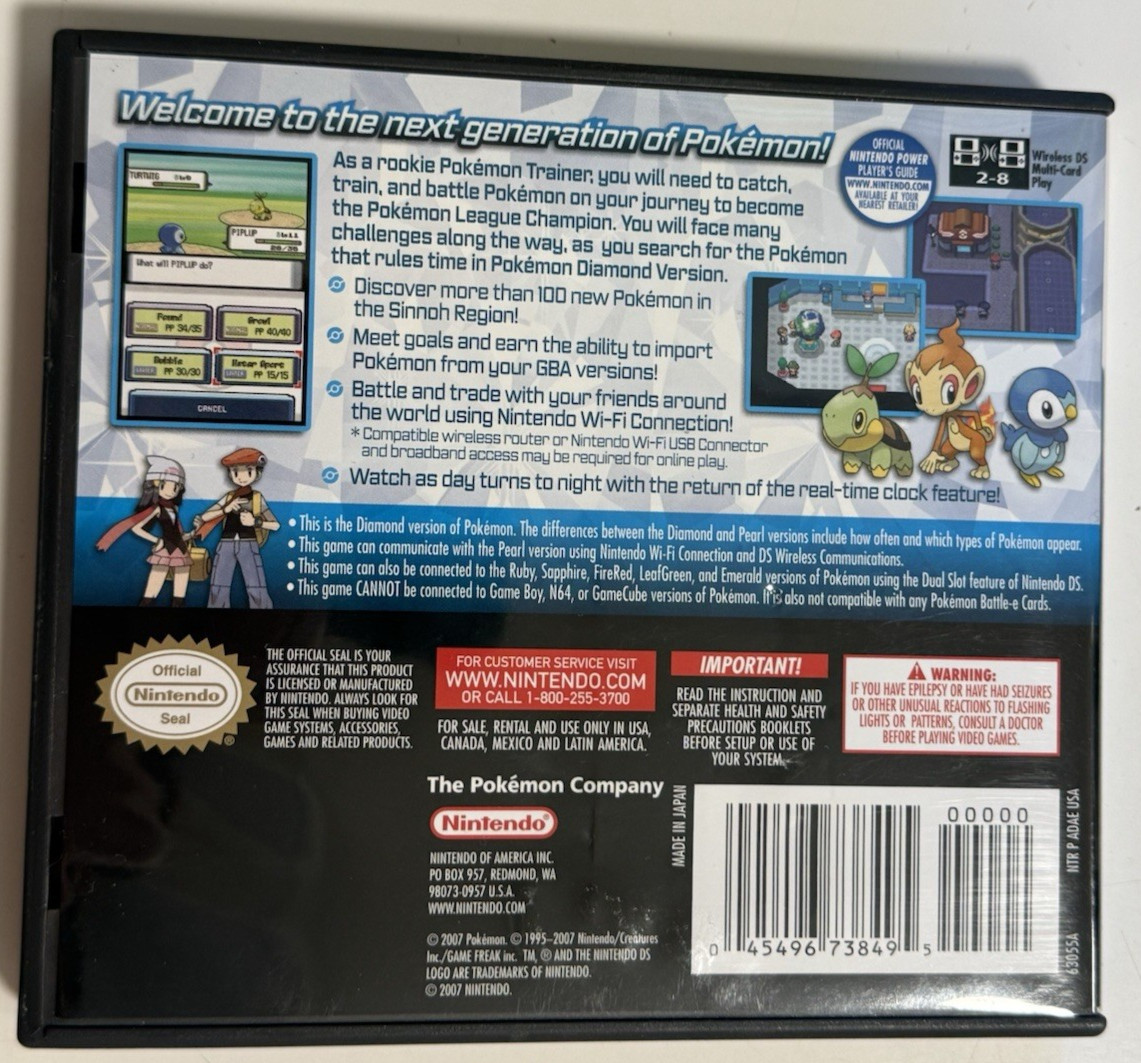 Pokemon DS – Platinum Diamond Pearl Bundle CIB Complete In Box Authentic Tested