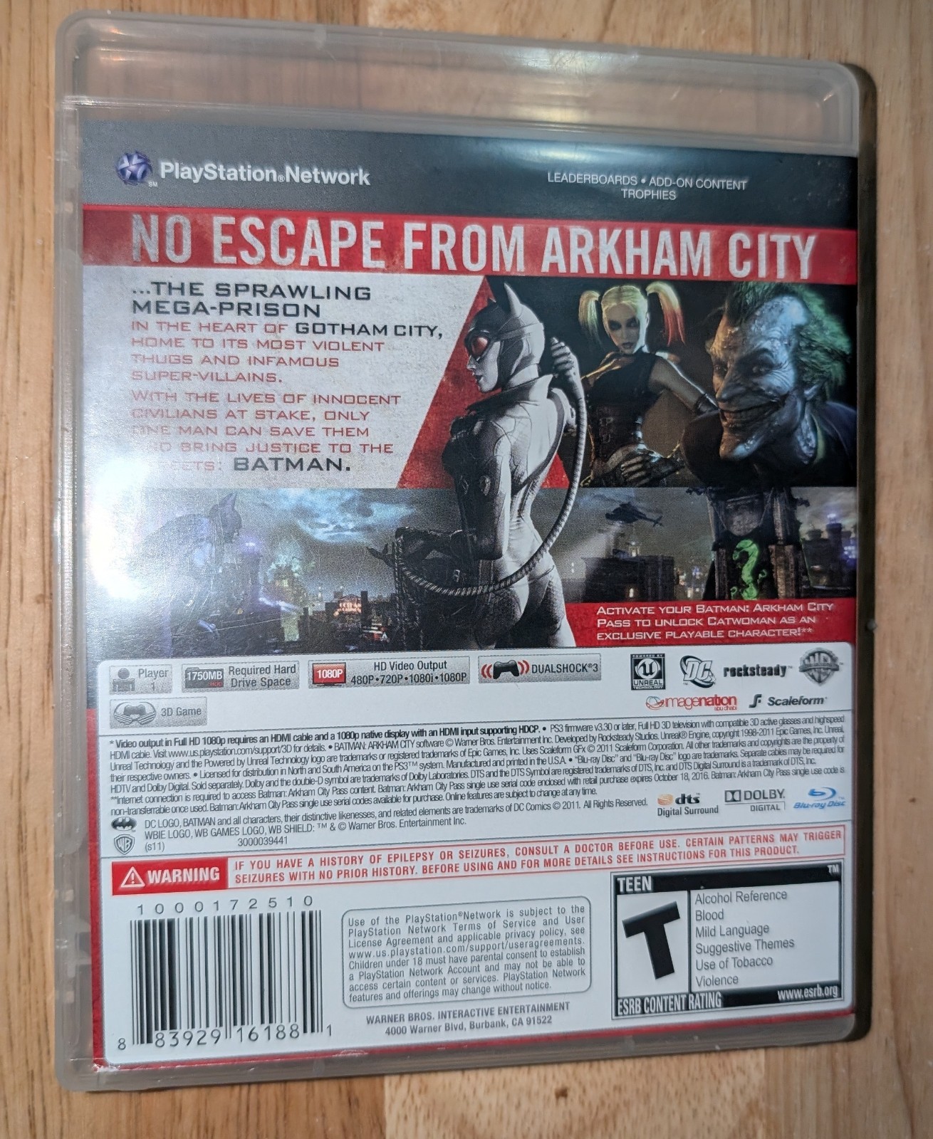 BATMAN: ARKHAM CITY (Sony PlayStation 3) Complete with Manual & CAtalog for PS3