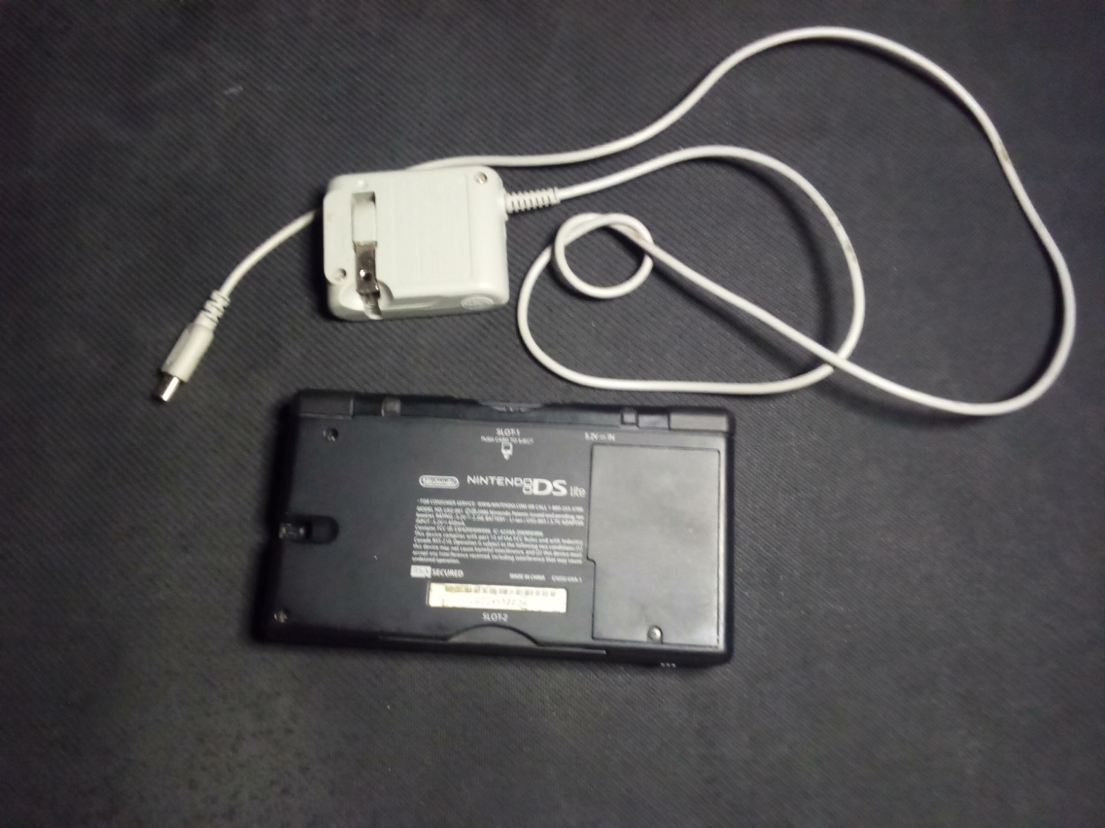 Nintendo DS Lite Blue Handheld Fully Functional With Defect Screen With Charger