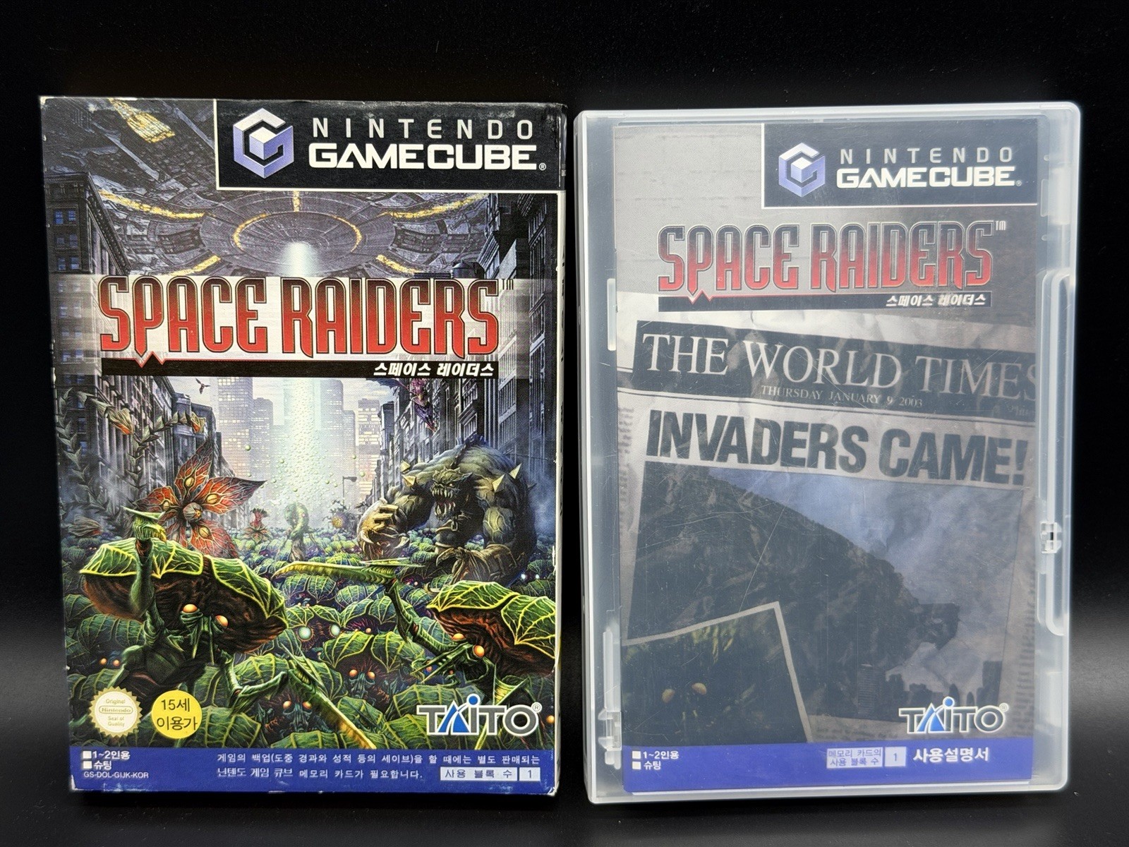 RARE Korean Space Raiders Nintendo Gamecube Korean Version Korea Rare COMPLETE