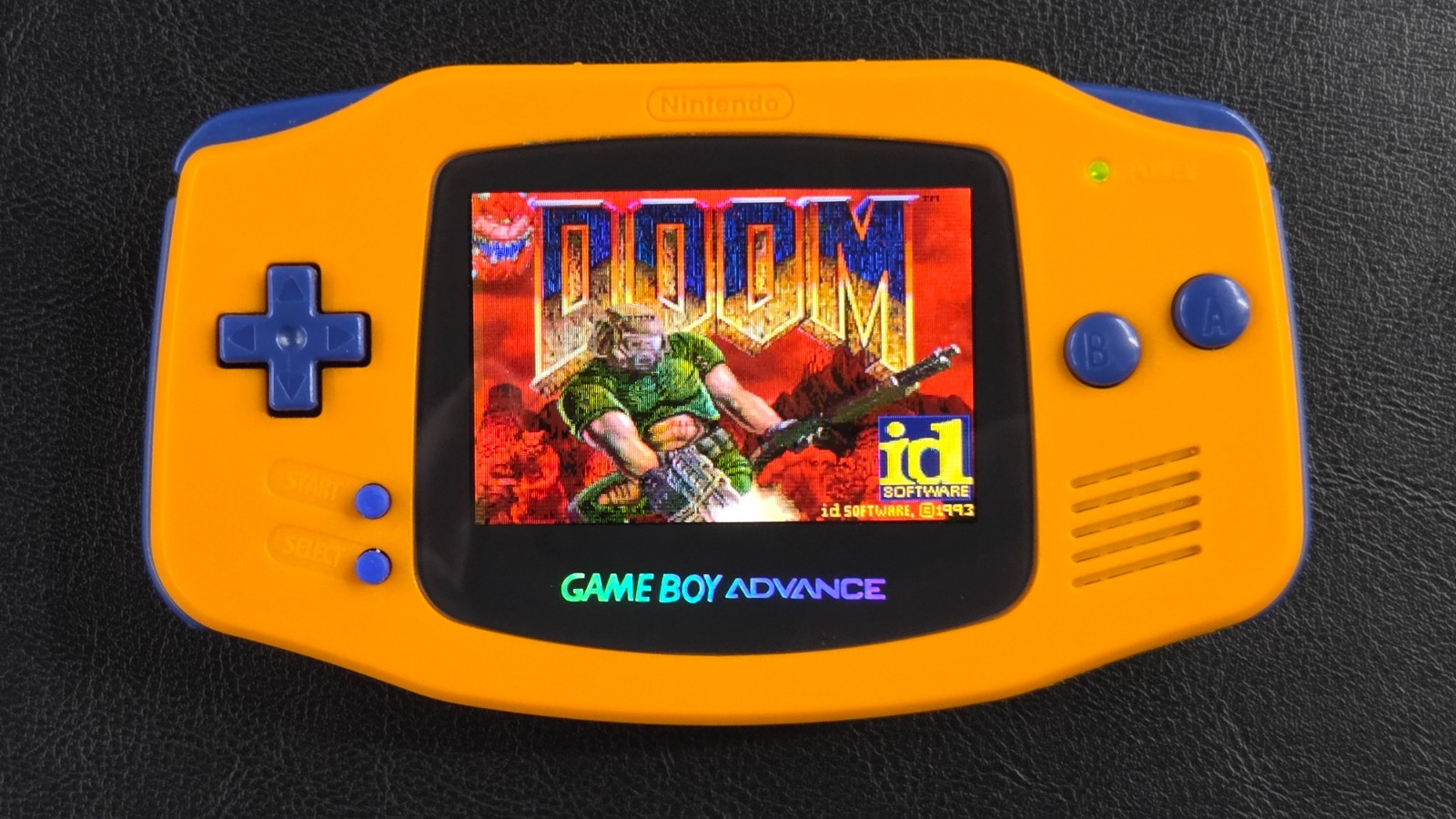 Doom Custom PC Conversion on Nintendo GBA Gameboy Advance Video Game
