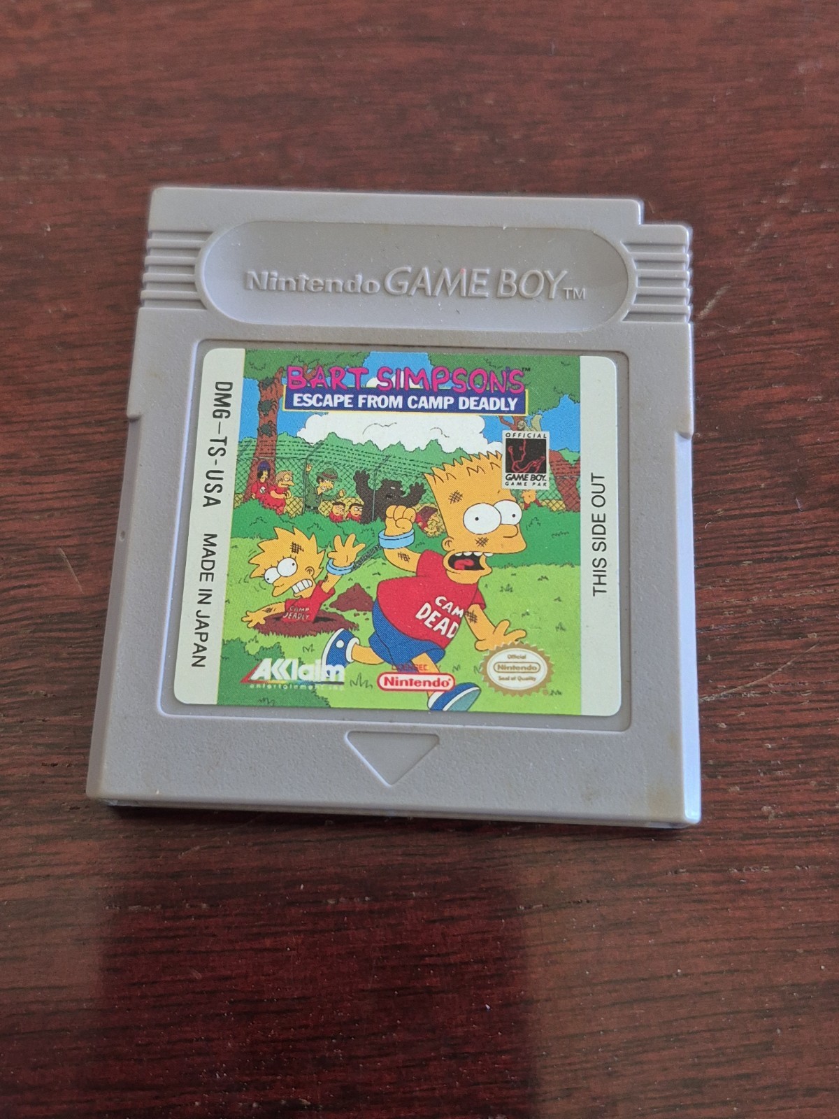 Bart Simpson’s Escape From Camp Deadly (Nintendo Game Boy) Tested Authentic