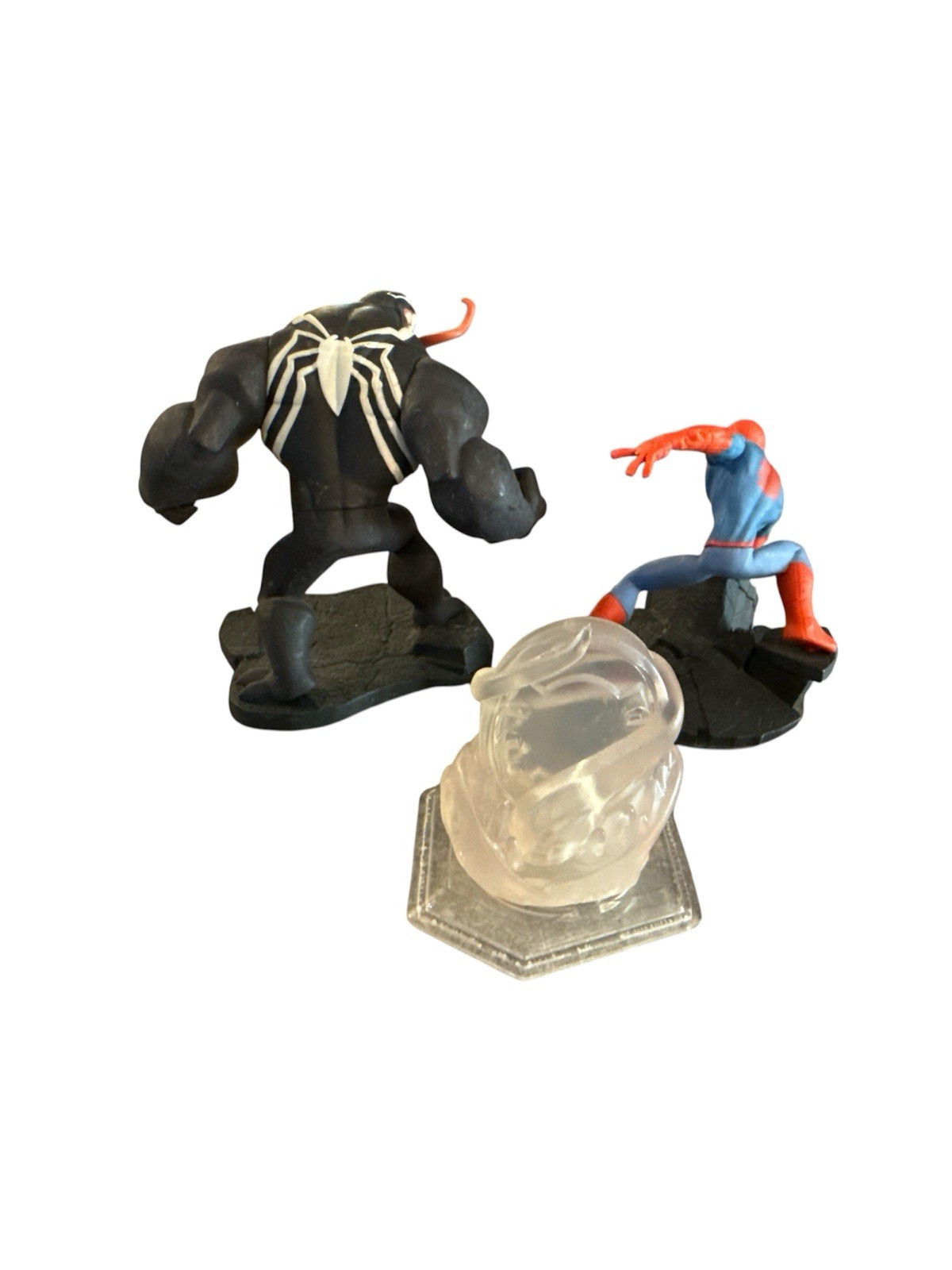 Disney Infinity 2.0 Figures (Lot of 3) Red Suit Spiderman Venom Crystal