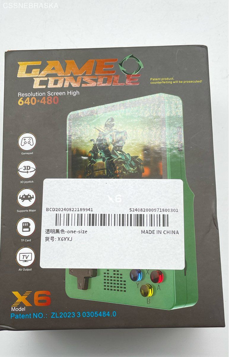 X6 3.5 Inch IPS Screen Handheld Game Players Dual Joystick 10000+ Game Retro